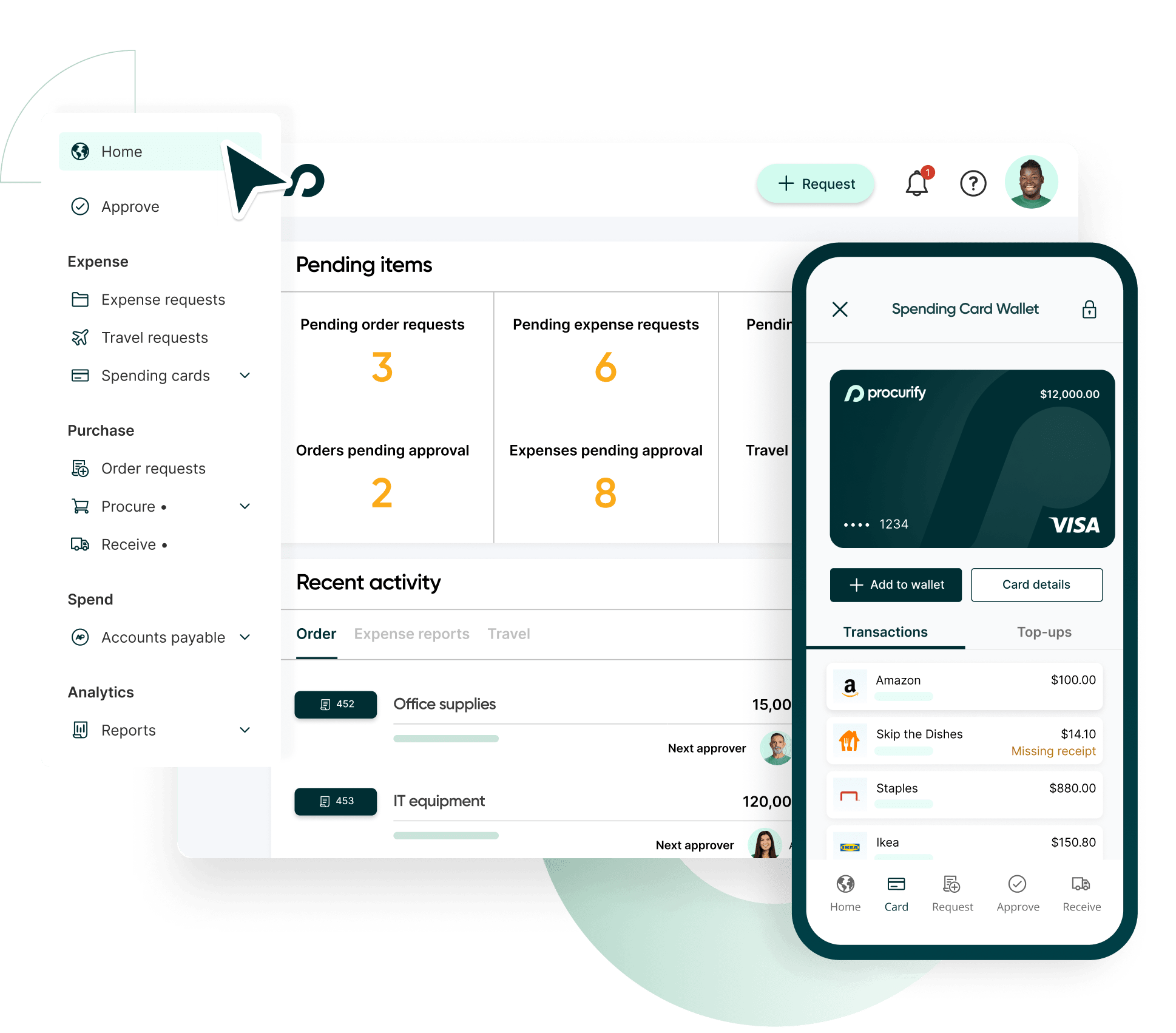 Source-to-pay software signup