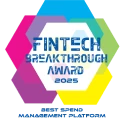 Fintech Breakthrough Award for Best Spend Management Software - 2025 | Procurify Badge