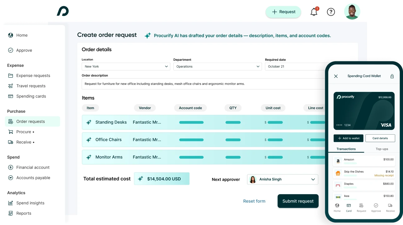 Procurify Smart Spend Management Software Procurify Smart Spend Management Software