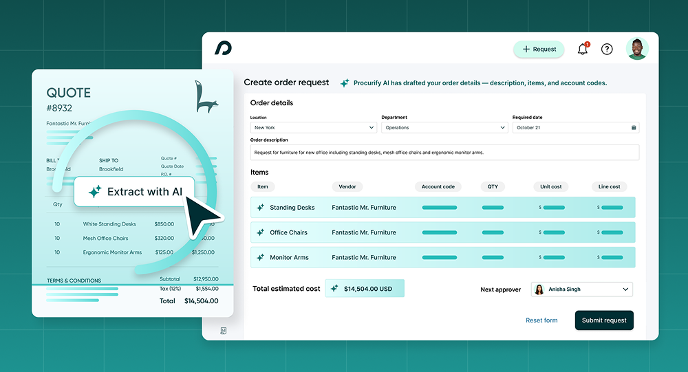 AI intake for orders