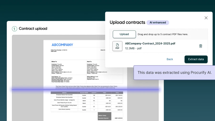 Streamline contract management with smart upload